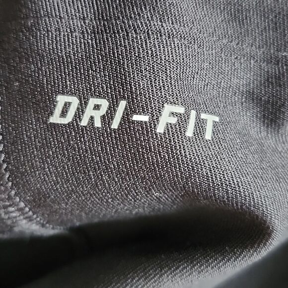 Nike Dri-Fit black running tights/leggings, faux leather calf, zip ankle, Small - Picture 12 of 12